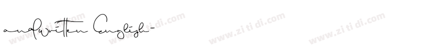 andwritten English字体转换